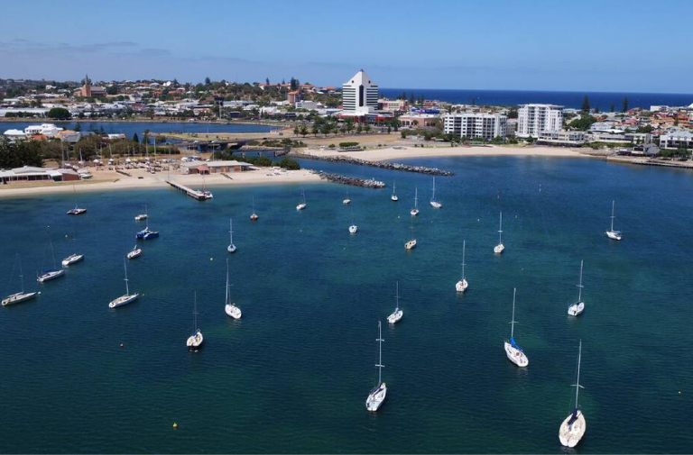 City of Bunbury aerial ocean view